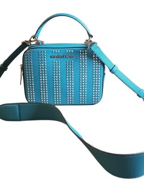 Michael Kors Turquoise Studded Crossbody Bag